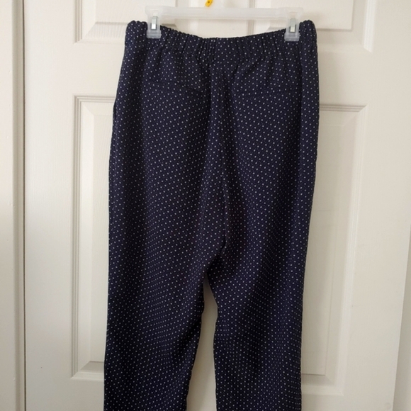 J. Crew Easy Pant navy blue foulard print - Picture 9 of 11